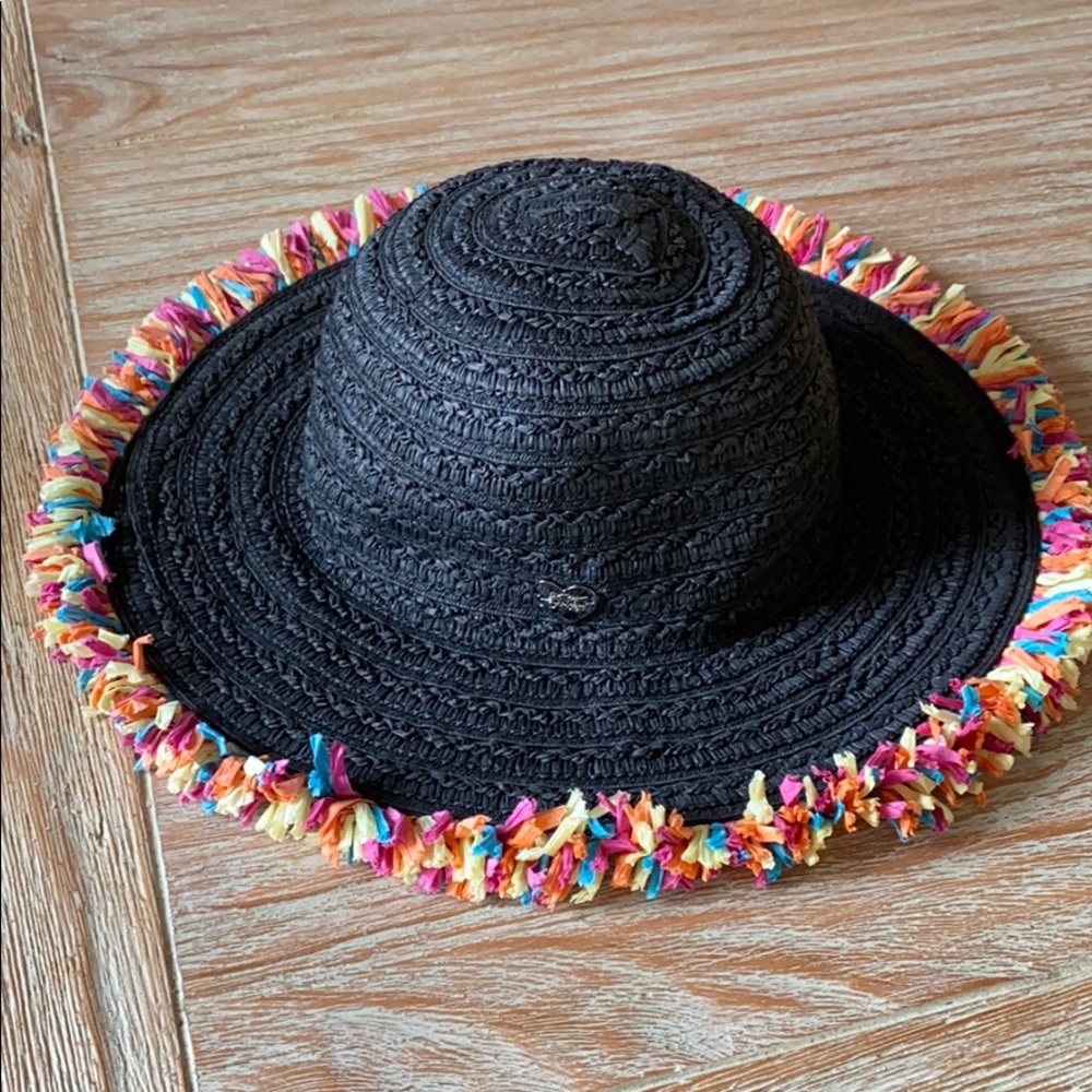 Betsey Johnson raffia sun hat